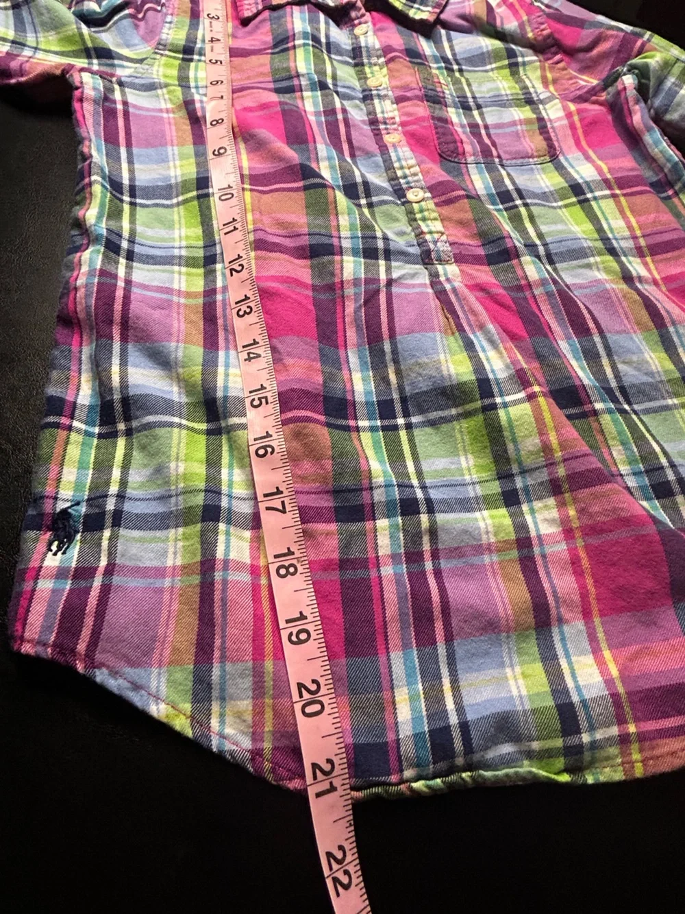 Ralph Lauren Girls Multicolor Plaid Button-Down Shirt